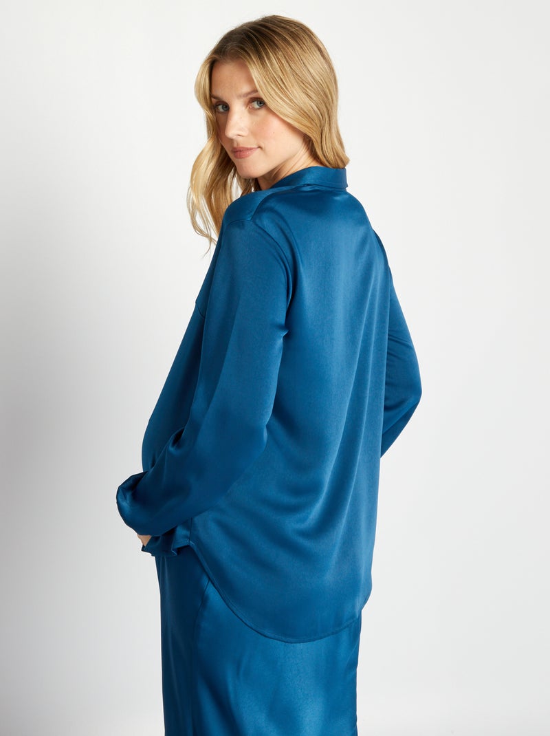 Chemisier grossesse en satin Bleu marine - Kiabi