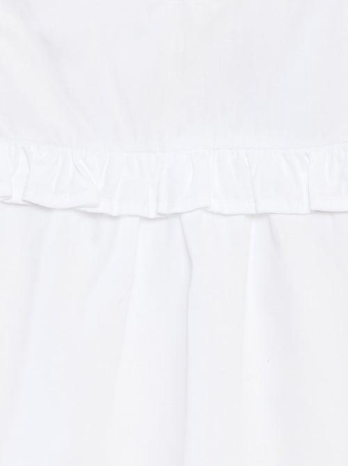 Chemisier manches longues avec plastron volanté - Kiabi