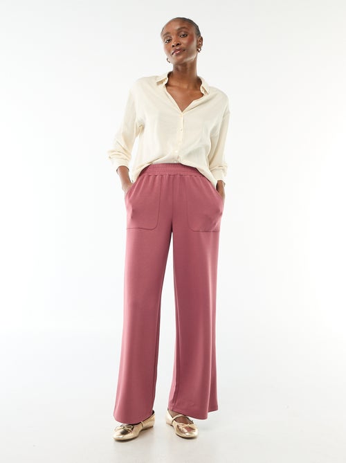 Chemisier manches longues en satin uni - Kiabi