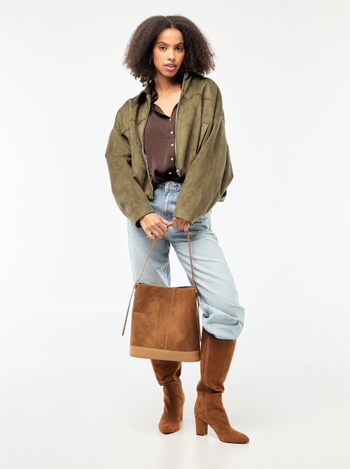 Chemisier manches longues en satin uni - Kiabi Chemisier manches longues en satin uni - Kiabi