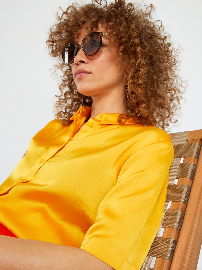 Nina Ricci - Lunettes de soleil vintage oversize en acétate brun et doré - NR 3 - La Recyclerie de Lunettes