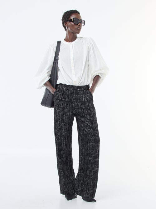 chemisier uni avec manches longues bouffantes - Kiabi chemisier uni avec manches longues bouffantes - Kiabi