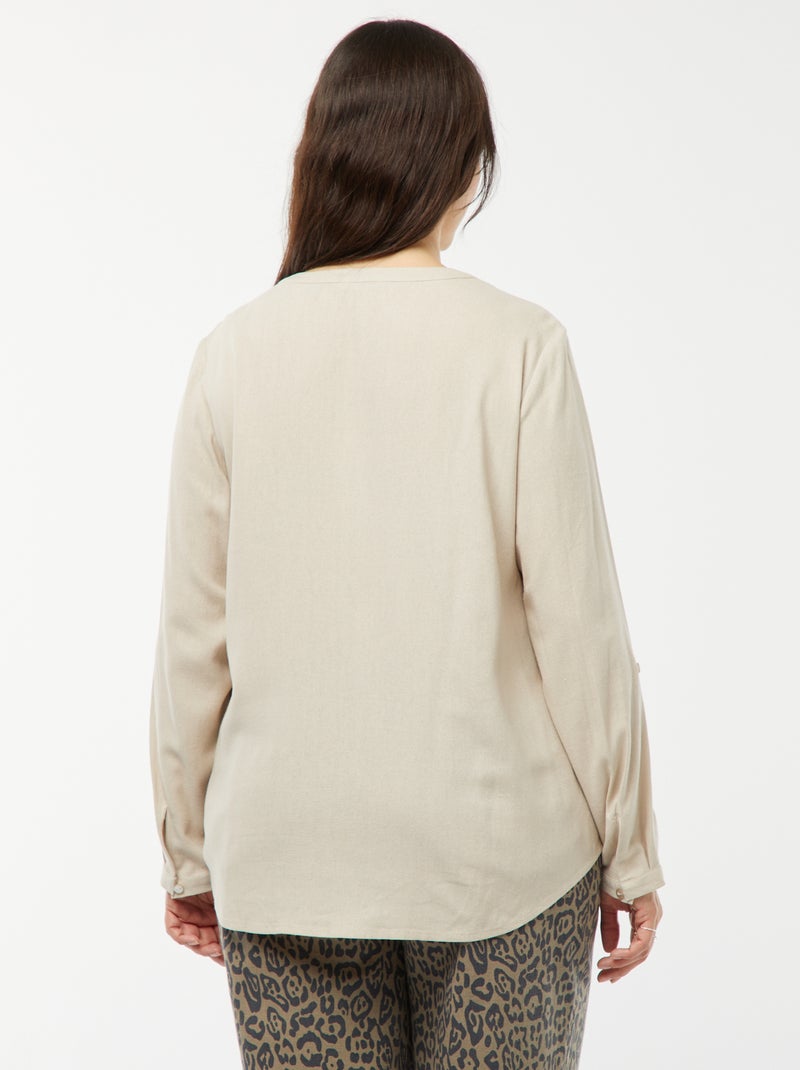 Chemisier 'Veromoda' en lin mélangé Beige - Kiabi