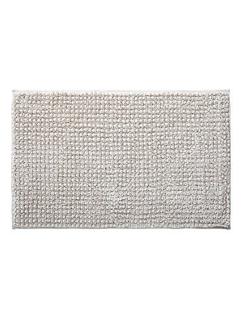 Chenille badmat 50x80 cm in effen polyester