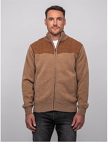 Chenille vest met rits lerotof