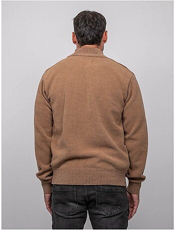 Chenille vest met rits lerotof