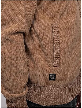 Chenille vest met rits lerotof