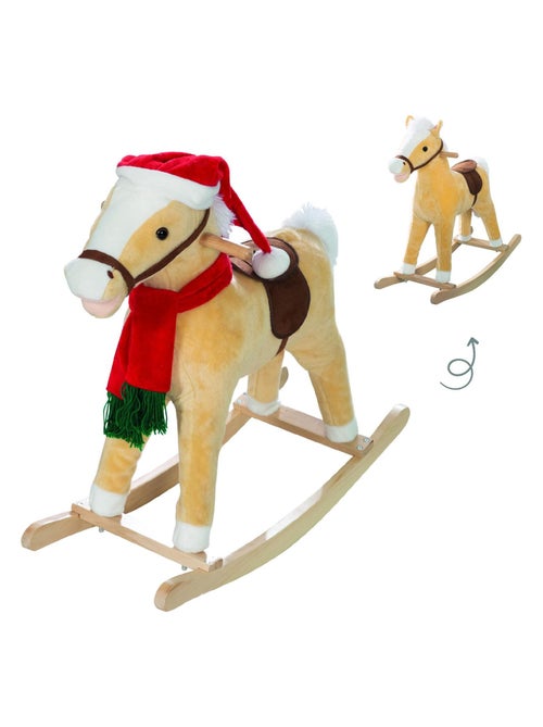 Cheval à bascule avec bonnet de Noël et effets sonores ROBA - Kiabi