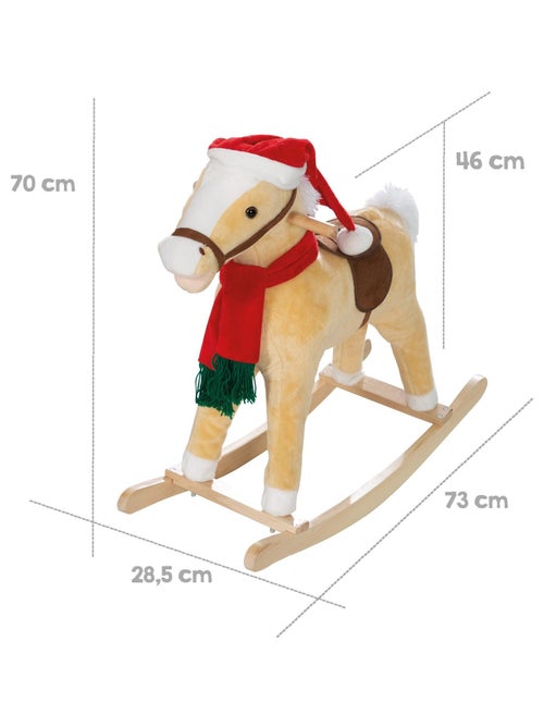 Cheval à bascule avec bonnet de Noël et effets sonores ROBA - Kiabi
