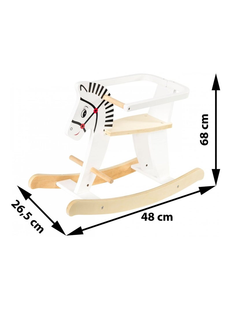 Cheval à bascule évolutif en bois avec protection mamabrum N/A - Kiabi
