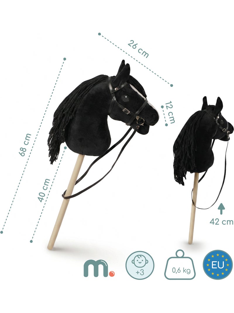 Cheval à bâton hobby horse en bois et peluche mamabrum dès 3 ans 68 cm N/A - Kiabi