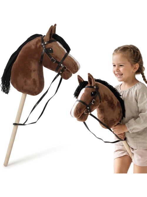 Cheval à bâton hobby horse en bois et peluche mamabrum dès 3 ans 68 cm - Kiabi Cheval à bâton hobby horse en bois et peluche mamabrum dès 3 ans 68 cm - Kiabi