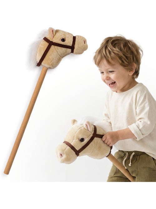 Cheval à bâton hobby horse peluche douce mamabrum dès 18 mois 80 cm - Kiabi Cheval à bâton hobby horse peluche douce mamabrum dès 18 mois 80 cm - Kiabi