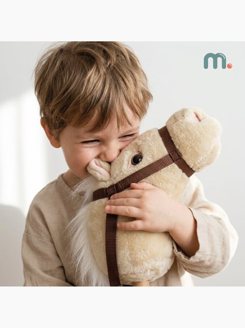 Cheval à bâton hobby horse peluche douce mamabrum dès 18 mois 80 cm - Kiabi Cheval à bâton hobby horse peluche douce mamabrum dès 18 mois 80 cm - Kiabi