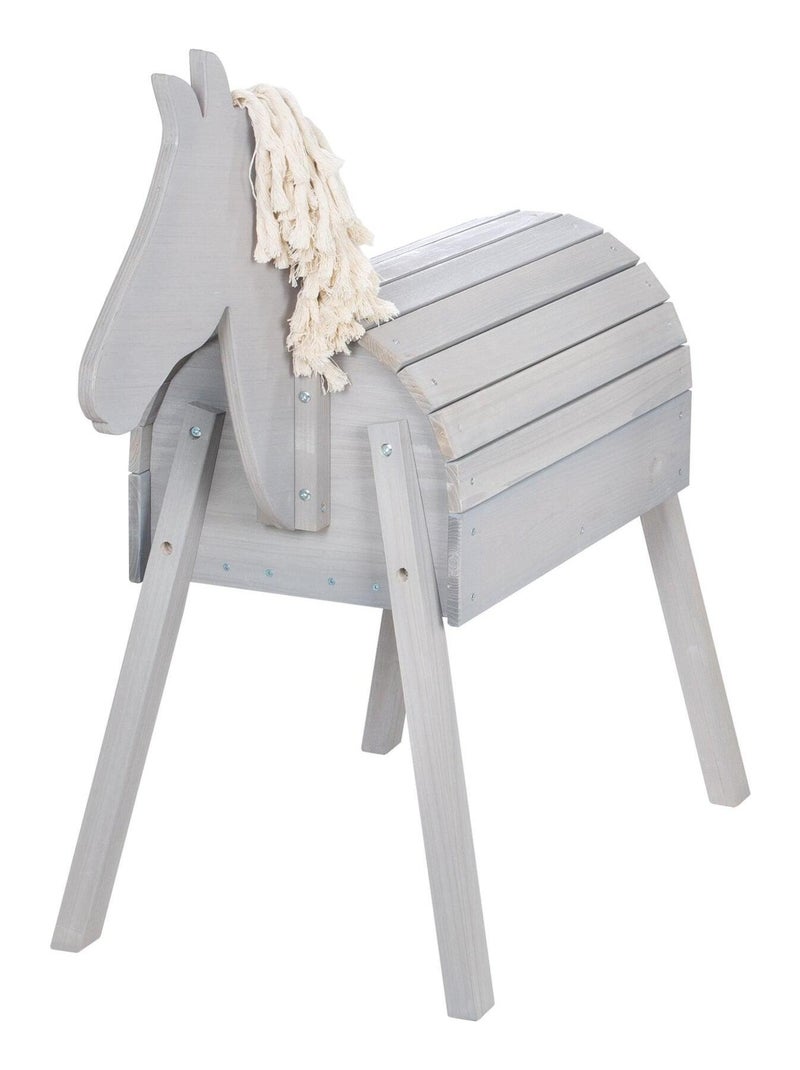 Cheval de jardin en bois massif résistant pour enfant 'Outdoor+' ROBA Gris - Kiabi