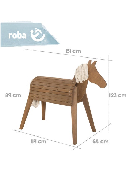 Cheval de jardin pour enfant en bois massif résistant 'Outdoor+' ROBA - Kiabi Cheval de jardin pour enfant en bois massif résistant 'Outdoor+' ROBA - Kiabi