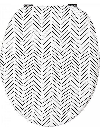 Chevron toiletbril met soft-close mechanisme