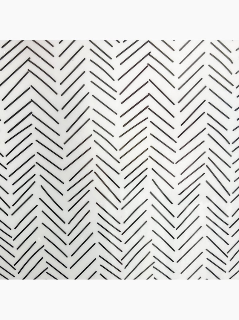 Chevron toiletbril met soft-close mechanisme Zwart Wit - Kiabi