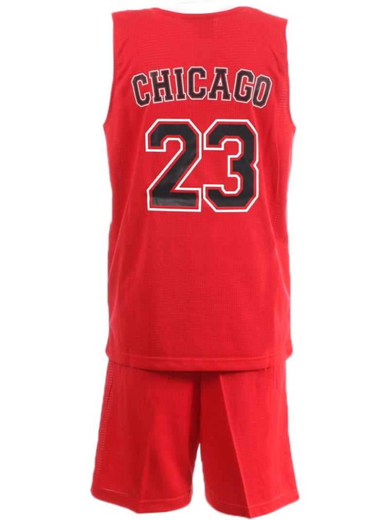 Chicago Basketbalset Rood/Zwart voor Kinderen Sport Zone Rood - Kiabi