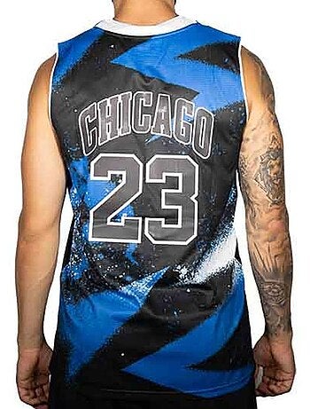 Chicago bulls basketbalshirt zwart/blauw heren - sport zone