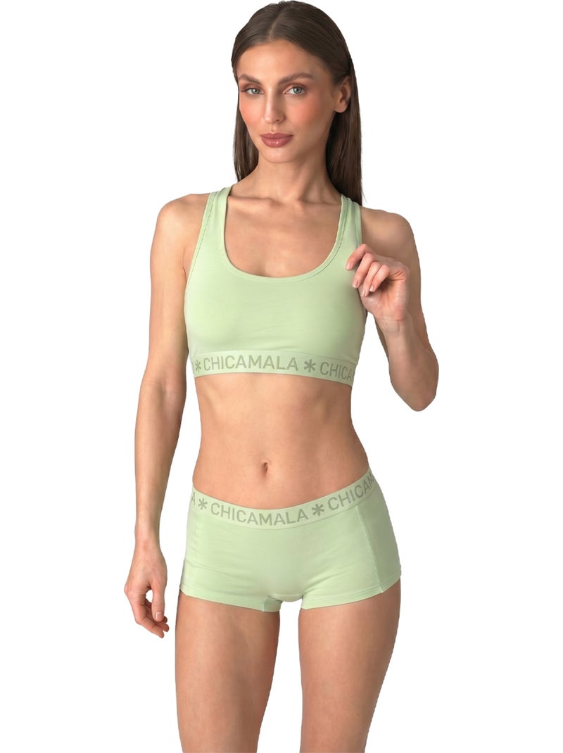Chicamala Boxershorts 2-pack Blauw Groen Blauw - Kiabi
