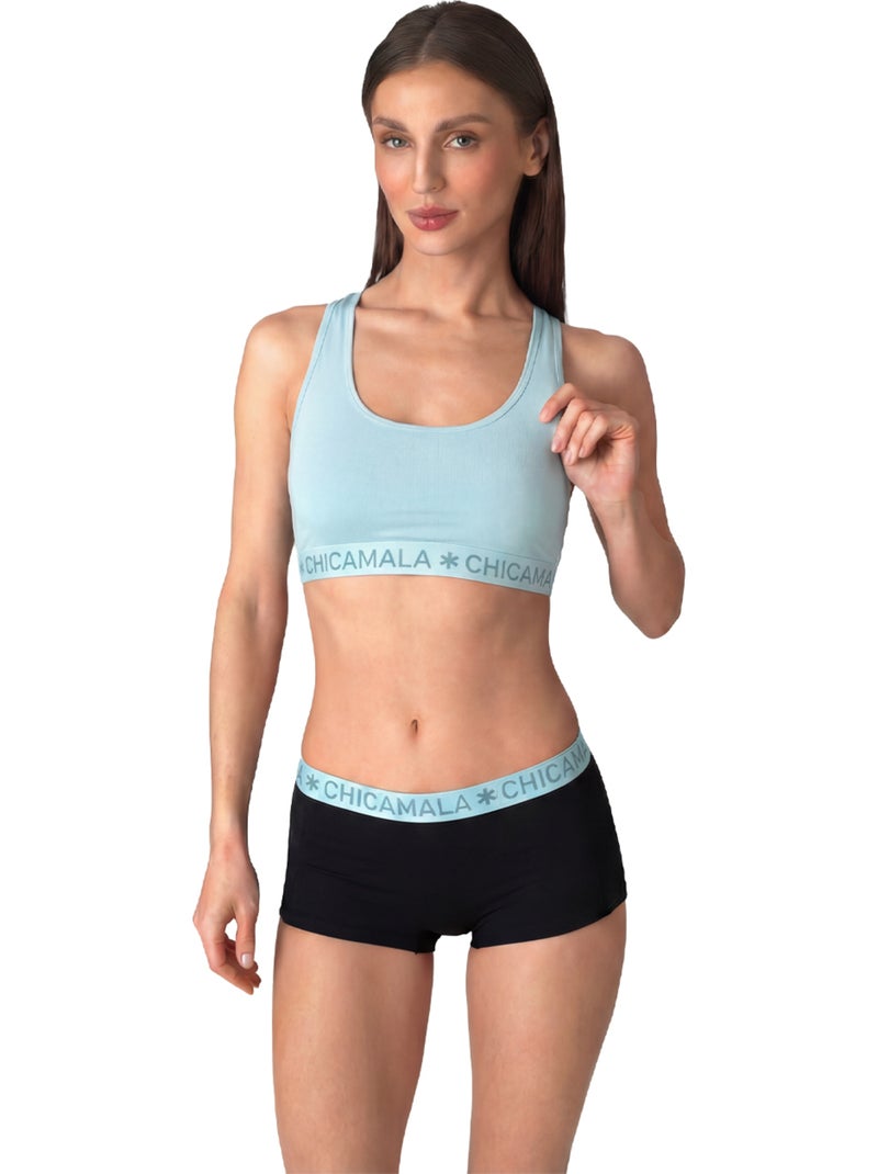 Chicamala Brassière de sport Bleu Bleu - Kiabi
