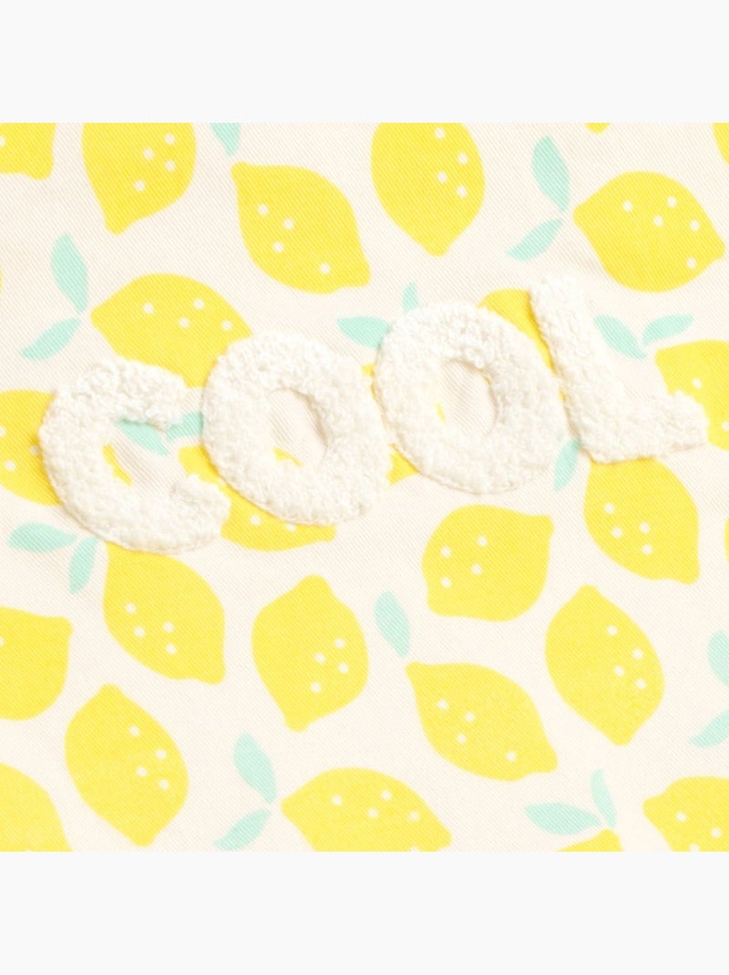 Chilienne transat enfant toile coton imprimé citron - sauthon Jaune - Kiabi