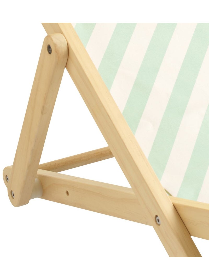 Chilienne transat enfant toile coton rayé - sauthon Vert - Kiabi