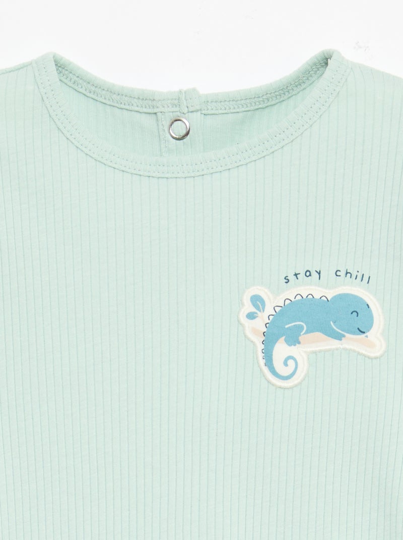 Chill pyjamaset van jerseytricot Blauw - Kiabi