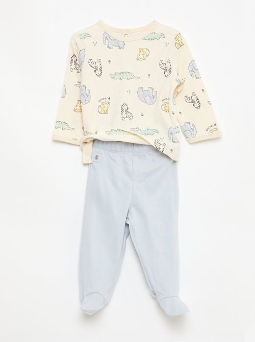 Chill pyjamaset van katoenjersey - Kiabi