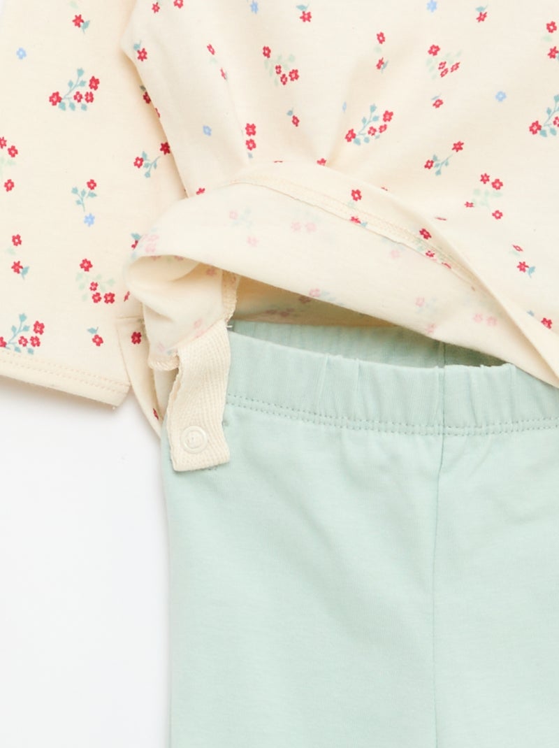 Chill pyjamaset van katoenjersey Wit - Kiabi