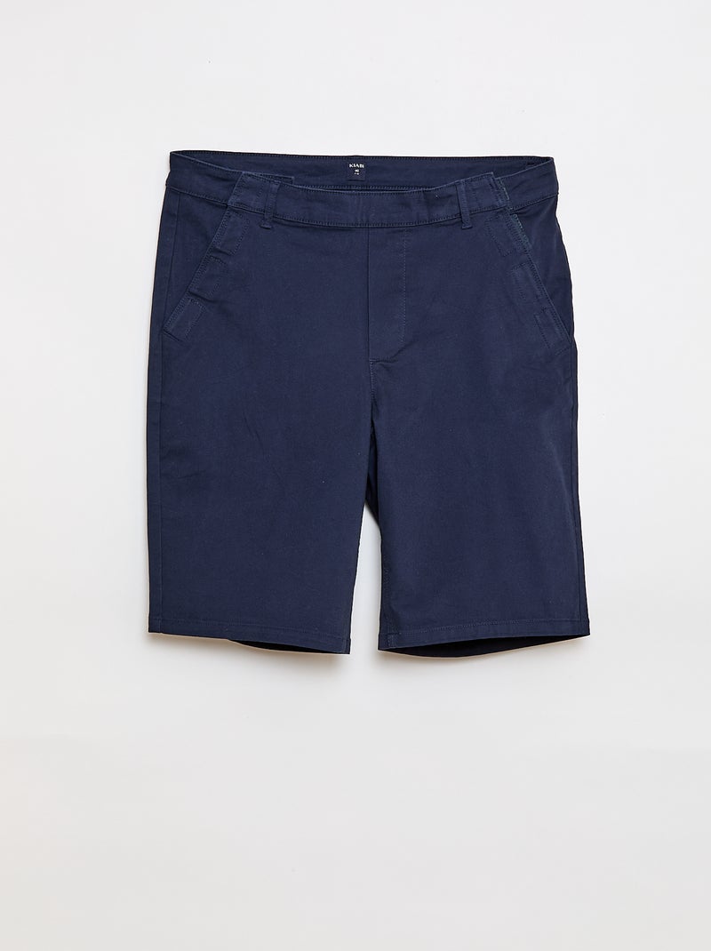 Chino bermuda - gemakkelijk aan te trekken collectie Blauw - Kiabi