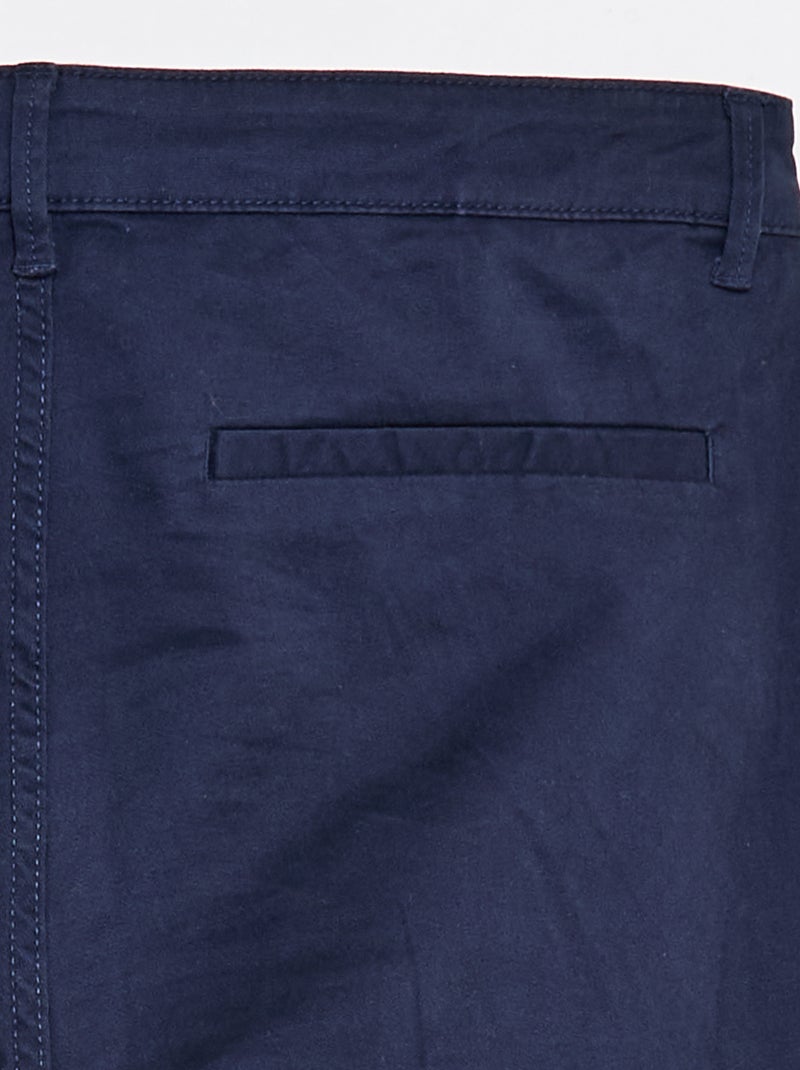 Chino bermuda - gemakkelijk aan te trekken collectie Blauw - Kiabi