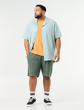 Chino bermuda met elastische taille