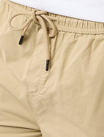 Chino bermuda van popeline met klepzakken