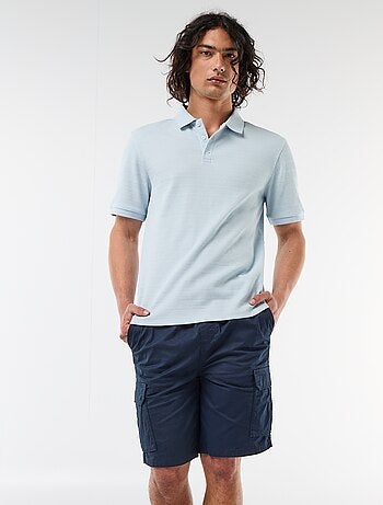Chino bermuda van popeline met klepzakken
