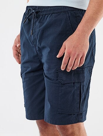 Chino bermuda van popeline met klepzakken