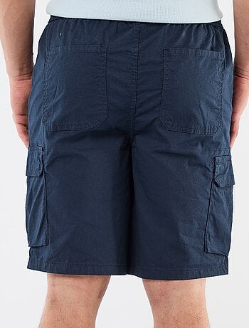 Chino bermuda van popeline met klepzakken