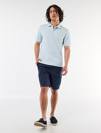 Chino bermuda van popeline met klepzakken