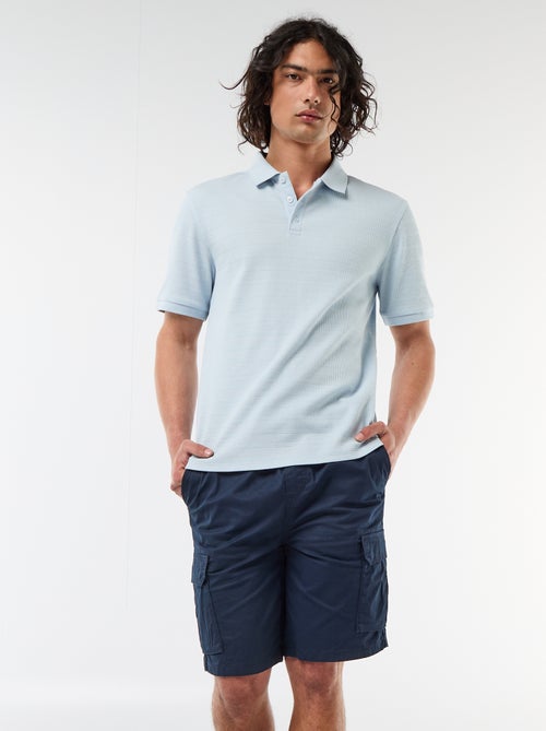 Chino bermuda van popeline met klepzakken - Kiabi