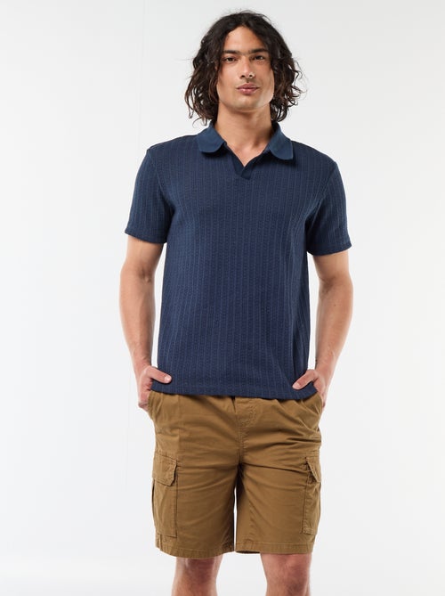 Chino bermuda van popeline met klepzakken - Kiabi