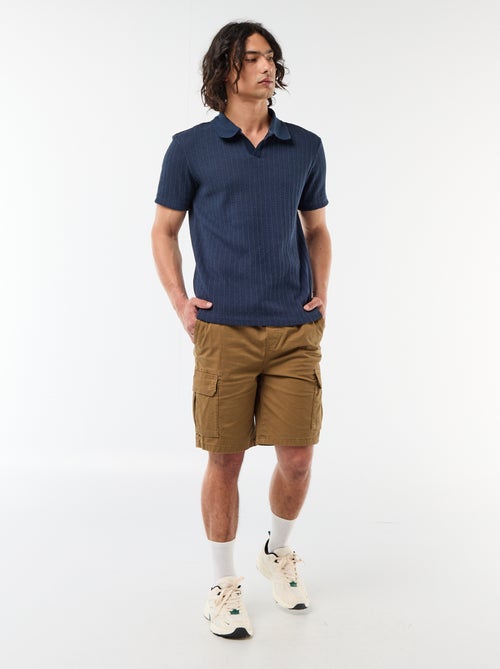 Chino bermuda van popeline met klepzakken - Kiabi