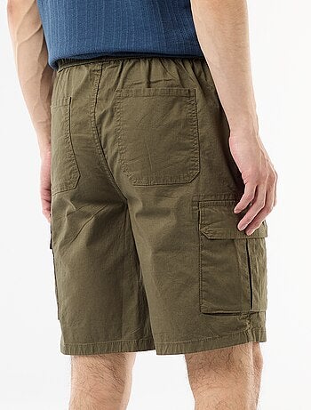 Chino bermuda van popeline met klepzakken