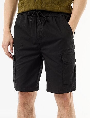 Chino bermuda van popeline met klepzakken