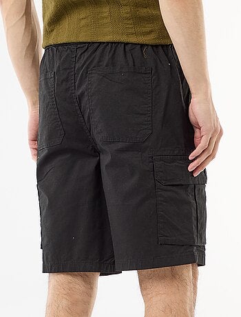 Chino bermuda van popeline met klepzakken