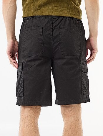 Chino bermuda van popeline met klepzakken