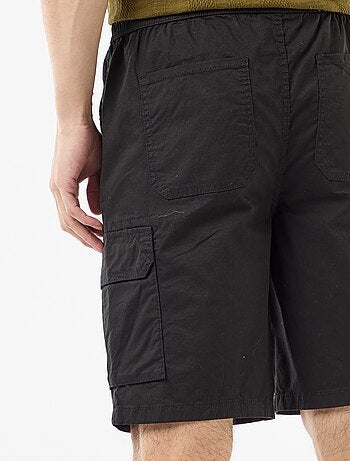Chino bermuda van popeline met klepzakken