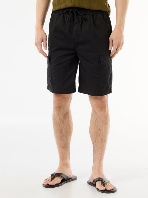 Chino bermuda van popeline met klepzakken - Kiabi