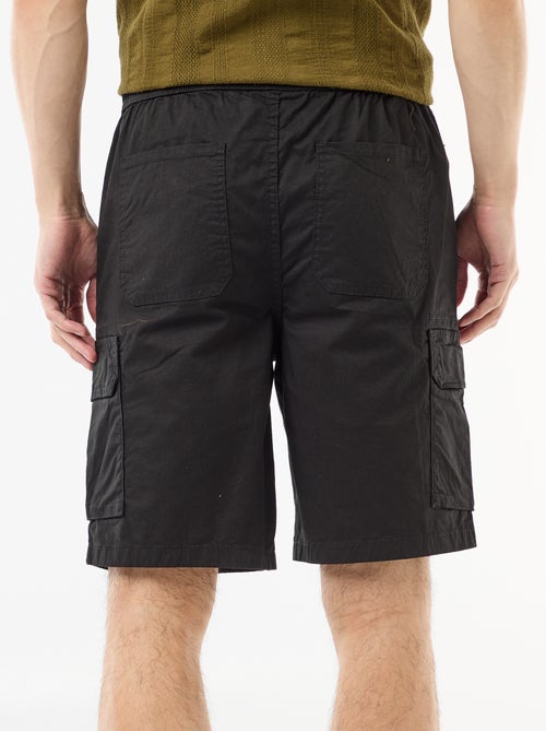 Chino bermuda van popeline met klepzakken - Kiabi