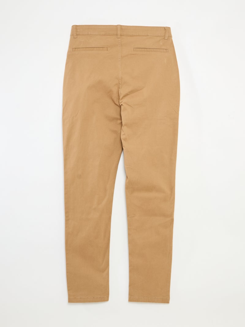 Chino broek - gemakkelijk aan te trekken collectie Biege - Kiabi